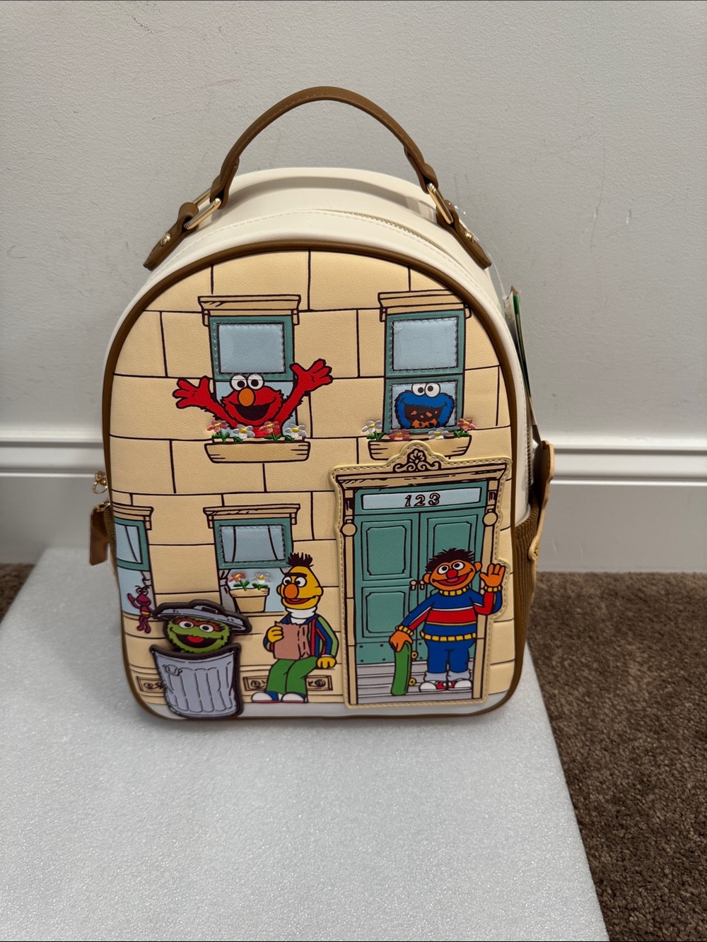 Sesame Street boxlunch backpack Oscar Ernie Bert Elmo big bird NWT